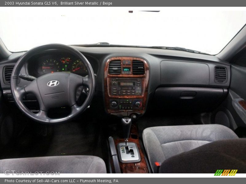 Brilliant Silver Metallic / Beige 2003 Hyundai Sonata GLS V6