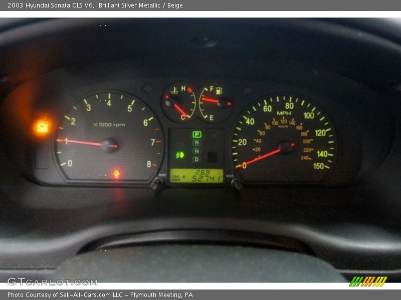 Brilliant Silver Metallic / Beige 2003 Hyundai Sonata GLS V6