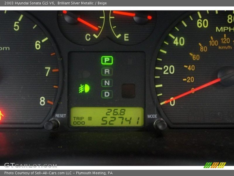 Brilliant Silver Metallic / Beige 2003 Hyundai Sonata GLS V6