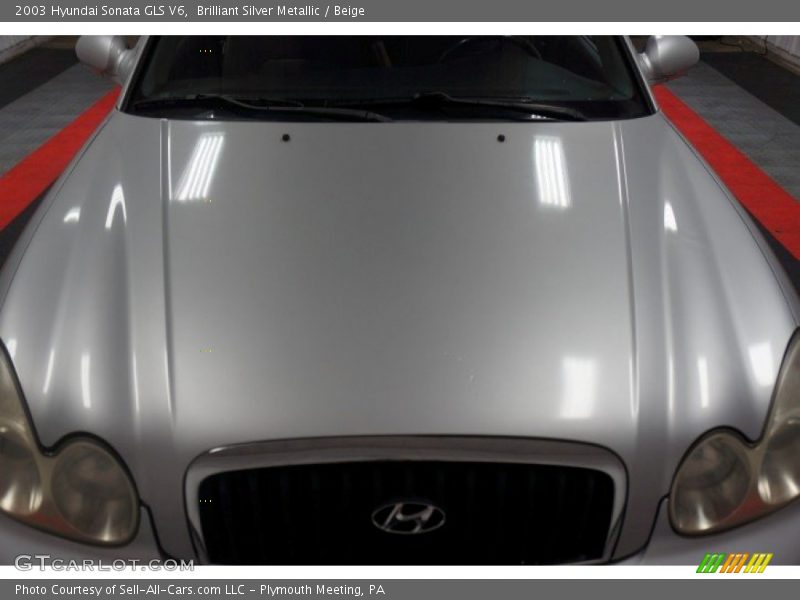 Brilliant Silver Metallic / Beige 2003 Hyundai Sonata GLS V6