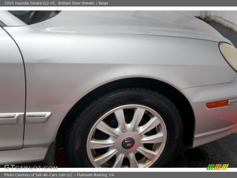 Brilliant Silver Metallic / Beige 2003 Hyundai Sonata GLS V6