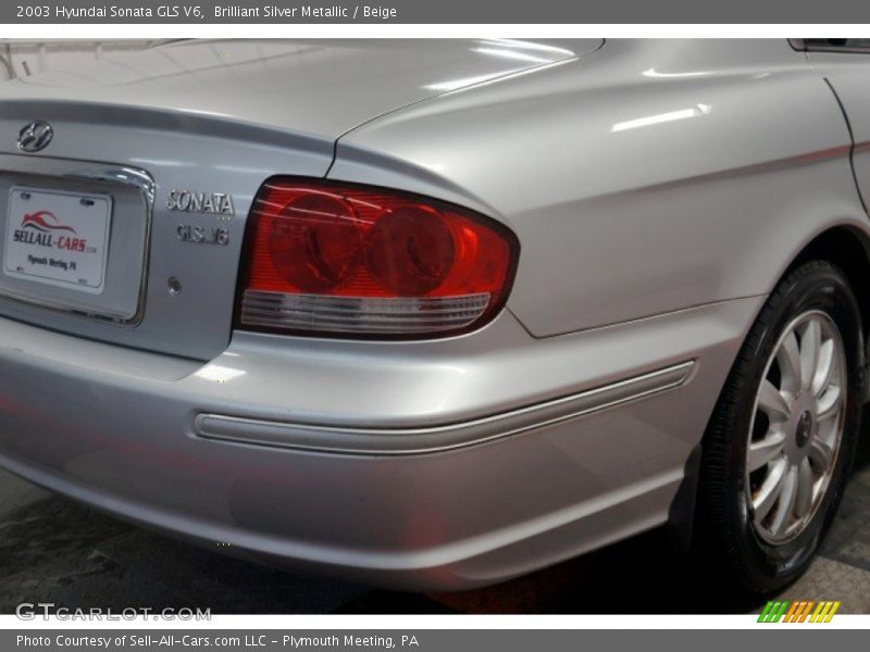 Brilliant Silver Metallic / Beige 2003 Hyundai Sonata GLS V6