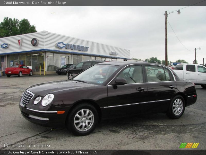 Dark Red Wine / Beige 2008 Kia Amanti
