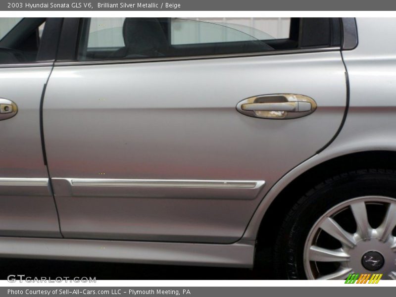 Brilliant Silver Metallic / Beige 2003 Hyundai Sonata GLS V6