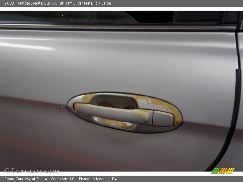 Brilliant Silver Metallic / Beige 2003 Hyundai Sonata GLS V6
