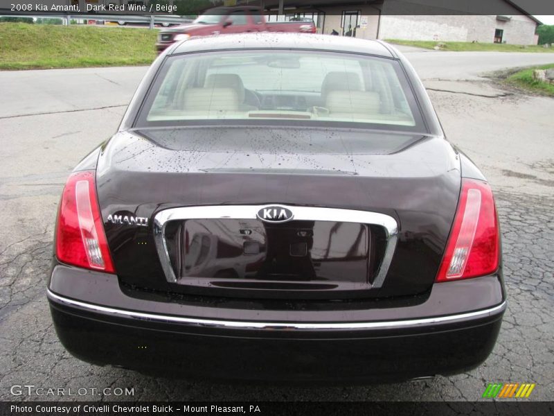 Dark Red Wine / Beige 2008 Kia Amanti