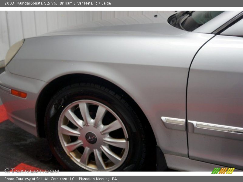 Brilliant Silver Metallic / Beige 2003 Hyundai Sonata GLS V6