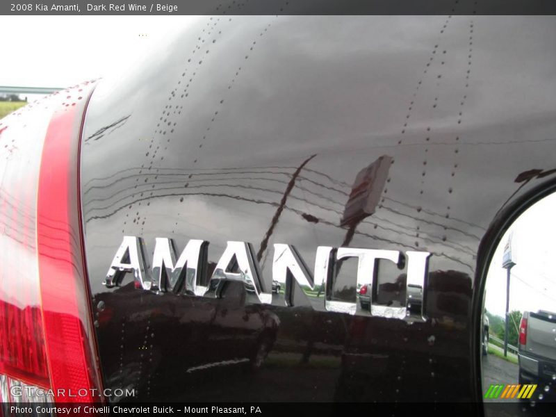Dark Red Wine / Beige 2008 Kia Amanti