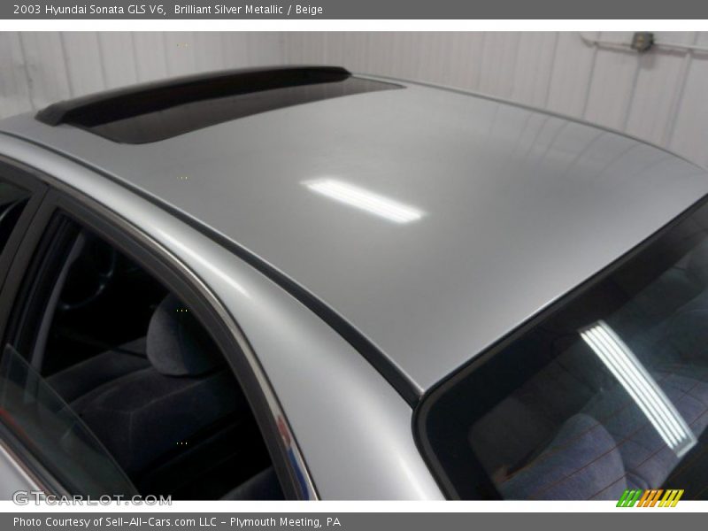 Brilliant Silver Metallic / Beige 2003 Hyundai Sonata GLS V6