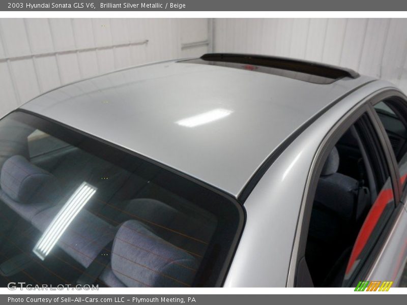 Brilliant Silver Metallic / Beige 2003 Hyundai Sonata GLS V6
