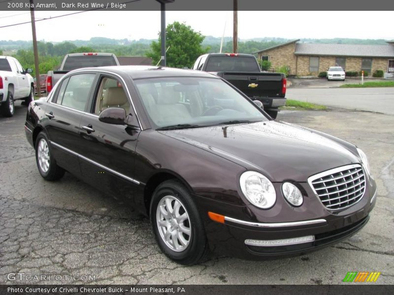 Dark Red Wine / Beige 2008 Kia Amanti