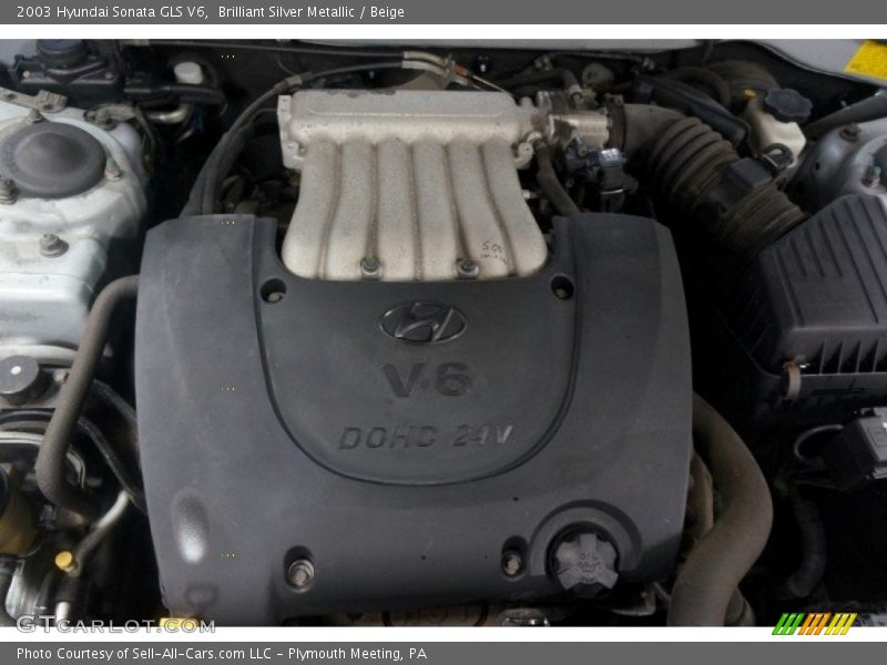 Brilliant Silver Metallic / Beige 2003 Hyundai Sonata GLS V6