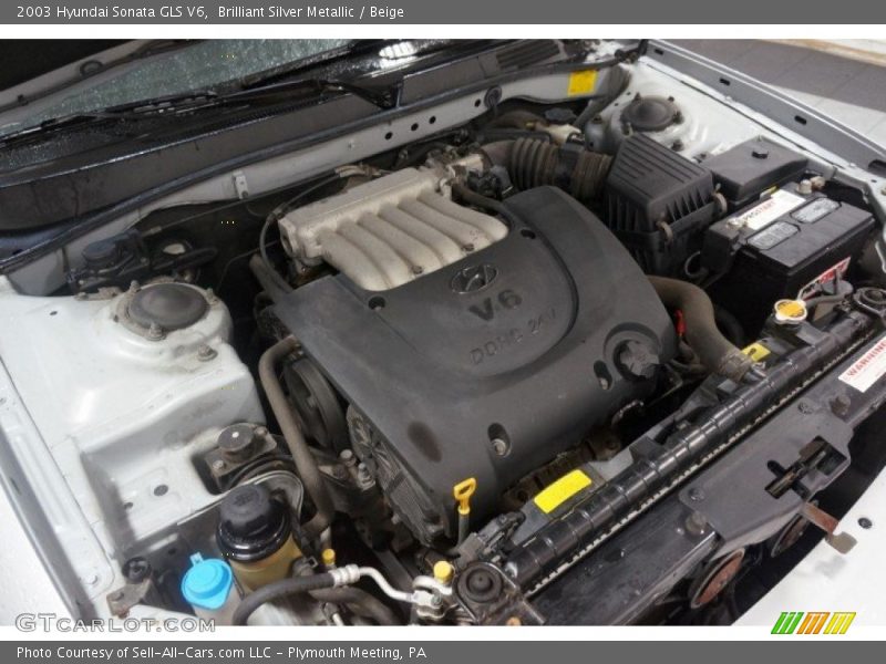 Brilliant Silver Metallic / Beige 2003 Hyundai Sonata GLS V6