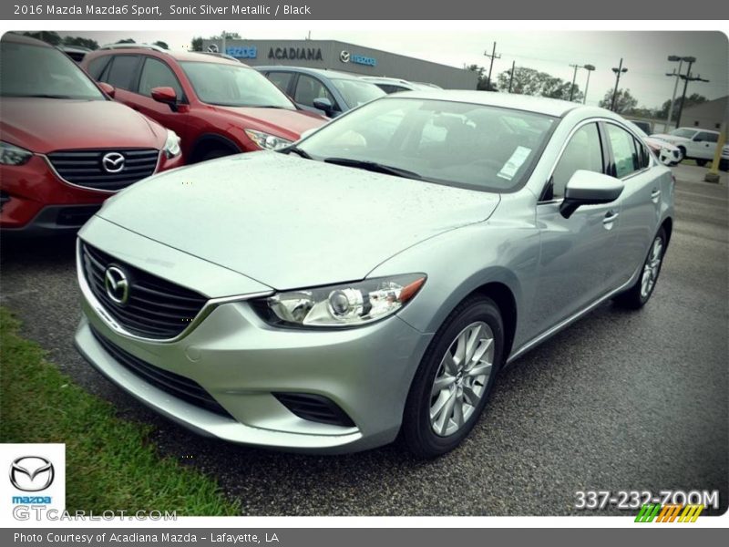 Sonic Silver Metallic / Black 2016 Mazda Mazda6 Sport