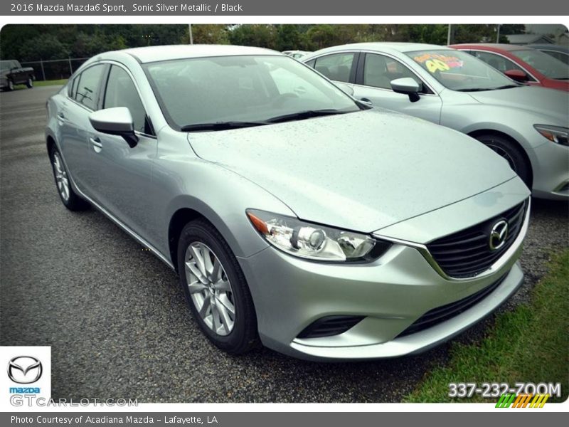 Sonic Silver Metallic / Black 2016 Mazda Mazda6 Sport
