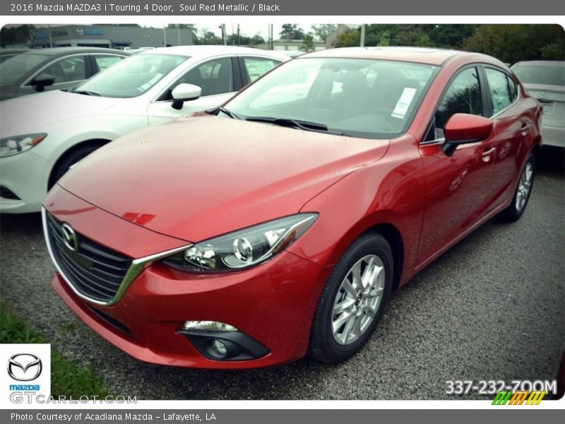 Soul Red Metallic / Black 2016 Mazda MAZDA3 i Touring 4 Door