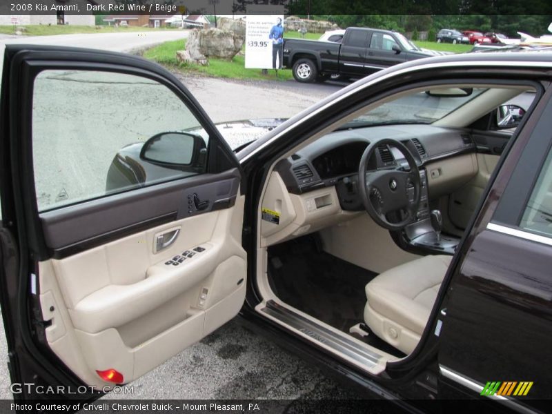 Dark Red Wine / Beige 2008 Kia Amanti