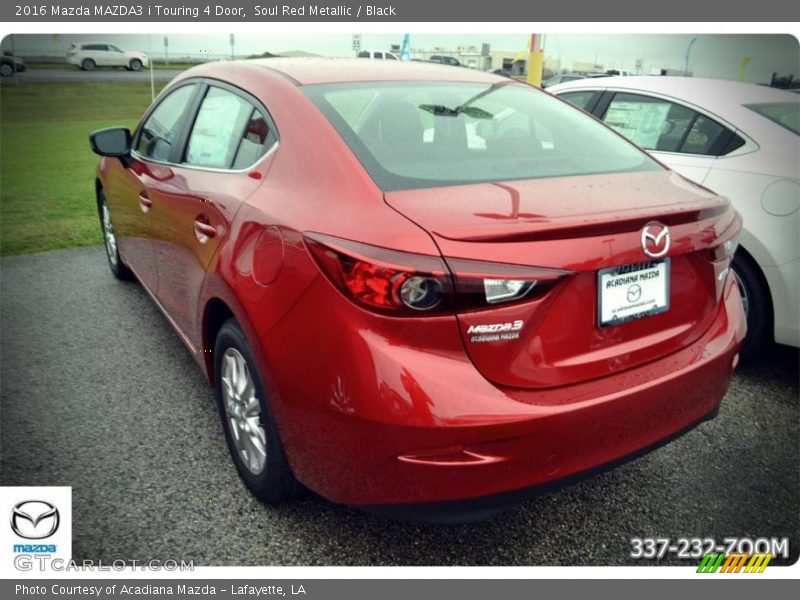 Soul Red Metallic / Black 2016 Mazda MAZDA3 i Touring 4 Door
