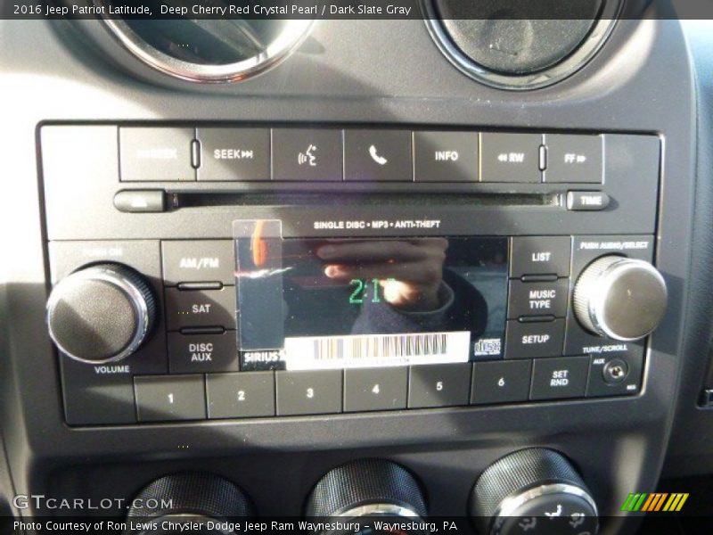 Deep Cherry Red Crystal Pearl / Dark Slate Gray 2016 Jeep Patriot Latitude