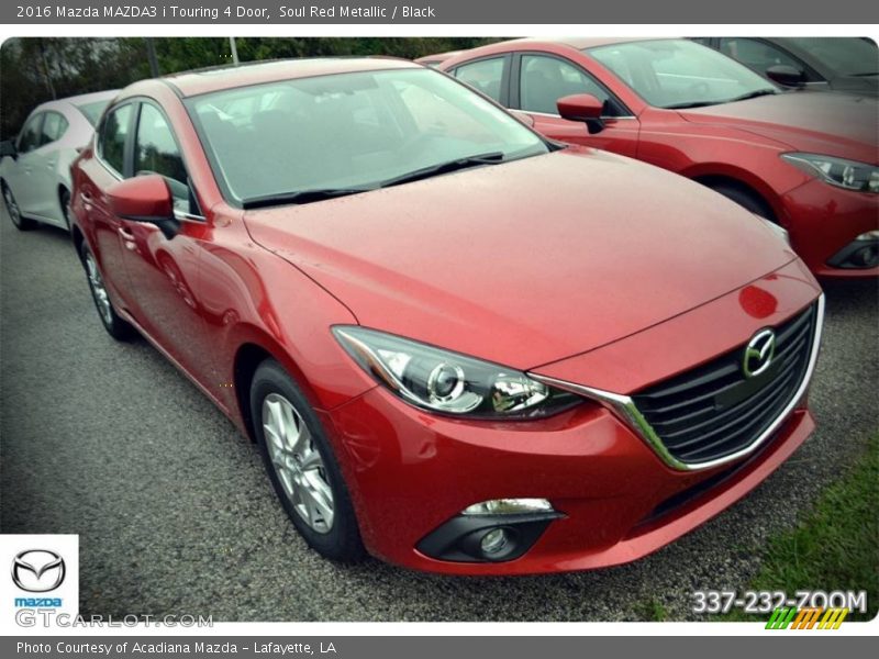 Soul Red Metallic / Black 2016 Mazda MAZDA3 i Touring 4 Door