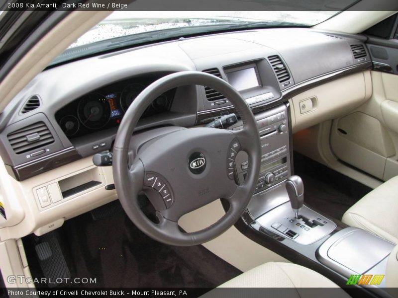 Dark Red Wine / Beige 2008 Kia Amanti