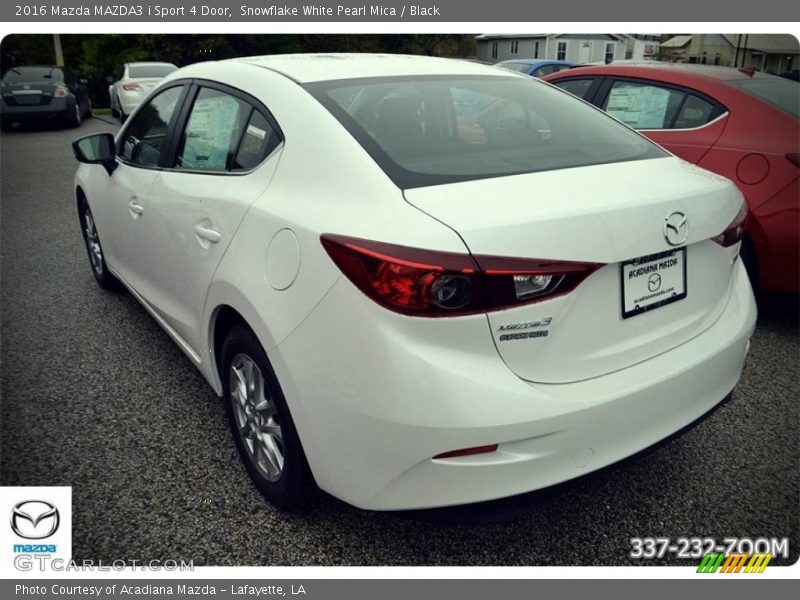 Snowflake White Pearl Mica / Black 2016 Mazda MAZDA3 i Sport 4 Door