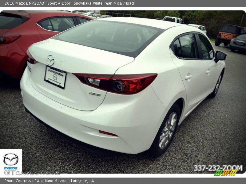 Snowflake White Pearl Mica / Black 2016 Mazda MAZDA3 i Sport 4 Door