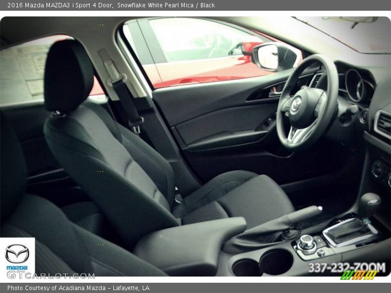 Snowflake White Pearl Mica / Black 2016 Mazda MAZDA3 i Sport 4 Door