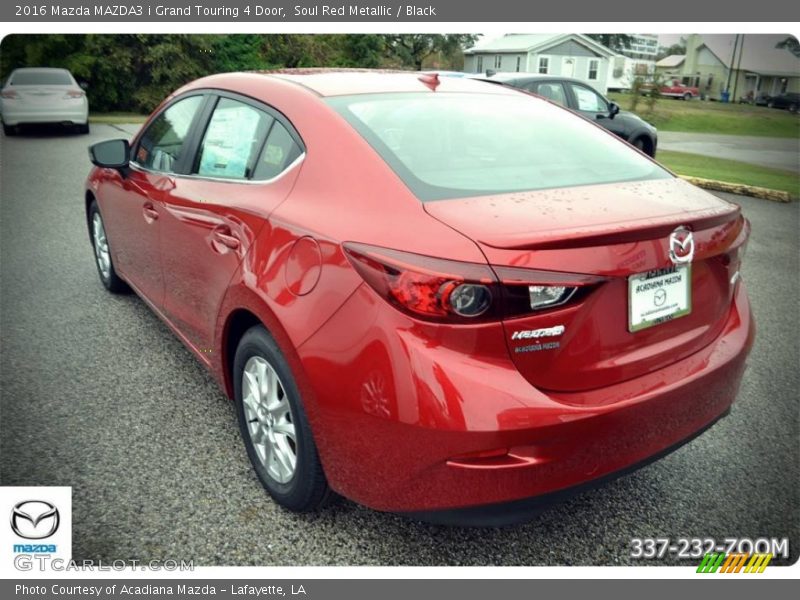 Soul Red Metallic / Black 2016 Mazda MAZDA3 i Grand Touring 4 Door