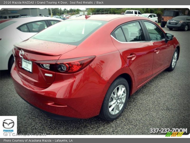 Soul Red Metallic / Black 2016 Mazda MAZDA3 i Grand Touring 4 Door