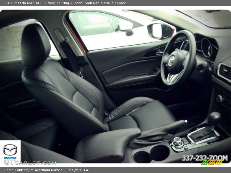 Soul Red Metallic / Black 2016 Mazda MAZDA3 i Grand Touring 4 Door