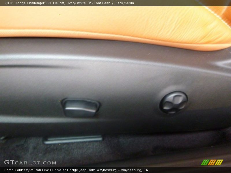 Ivory White Tri-Coat Pearl / Black/Sepia 2016 Dodge Challenger SRT Hellcat