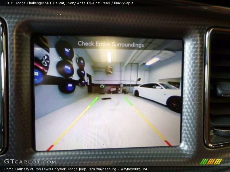 Ivory White Tri-Coat Pearl / Black/Sepia 2016 Dodge Challenger SRT Hellcat