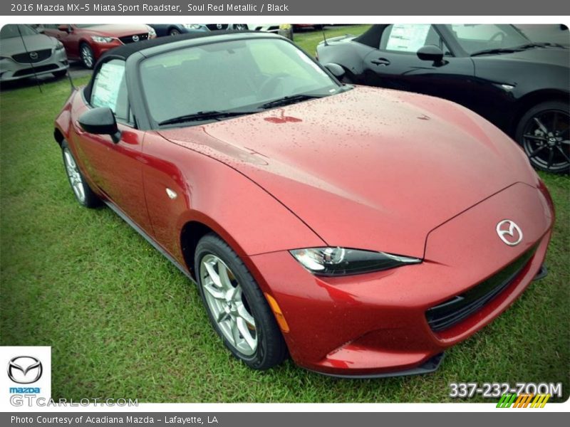 Soul Red Metallic / Black 2016 Mazda MX-5 Miata Sport Roadster