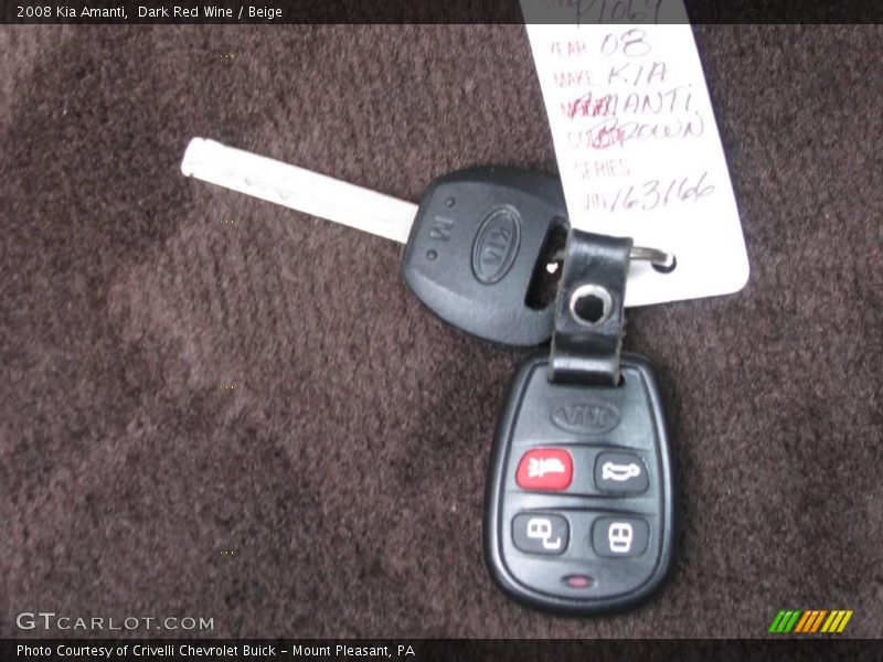 Dark Red Wine / Beige 2008 Kia Amanti