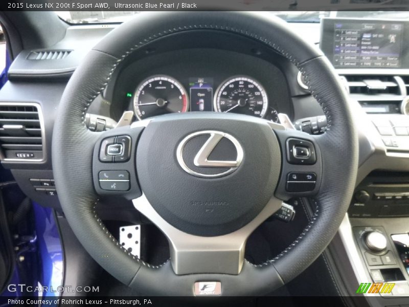 Ultrasonic Blue Pearl / Black 2015 Lexus NX 200t F Sport AWD