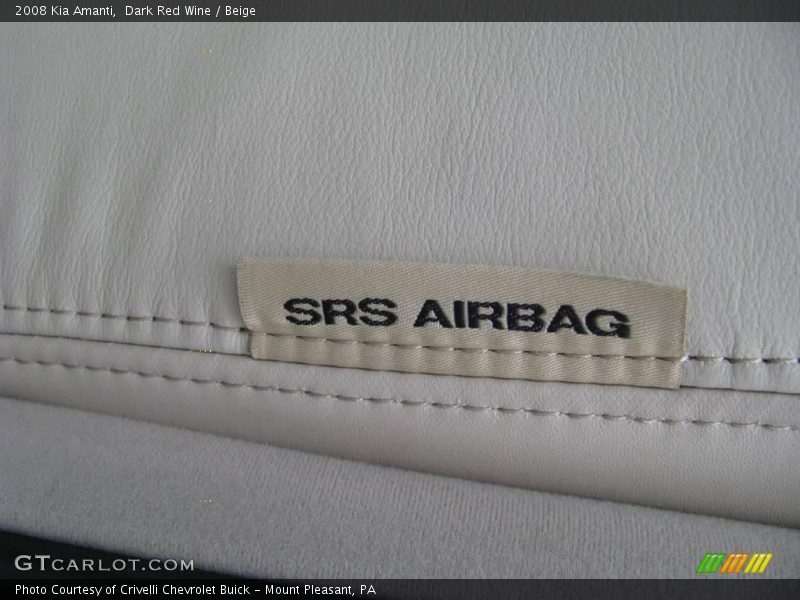 Dark Red Wine / Beige 2008 Kia Amanti