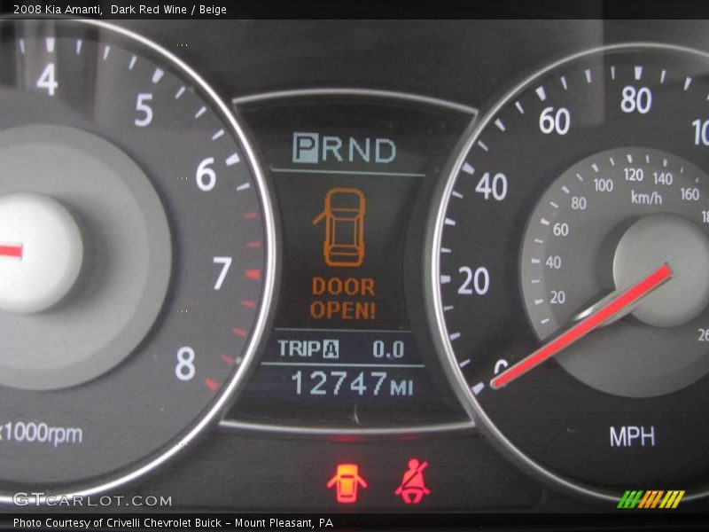 Dark Red Wine / Beige 2008 Kia Amanti
