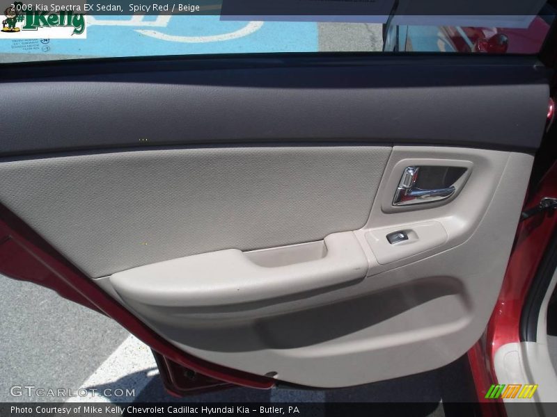 Spicy Red / Beige 2008 Kia Spectra EX Sedan