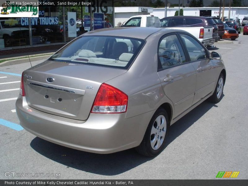 Sand Beige / Beige 2008 Kia Spectra EX Sedan