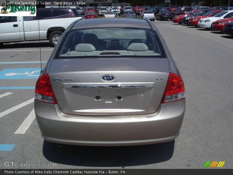 Sand Beige / Beige 2008 Kia Spectra EX Sedan