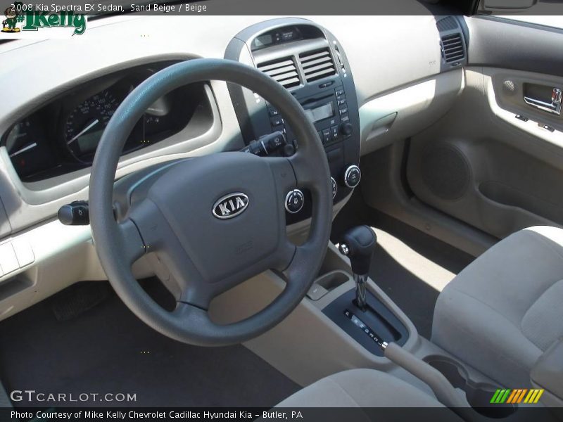 Sand Beige / Beige 2008 Kia Spectra EX Sedan