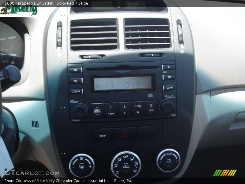 Spicy Red / Beige 2008 Kia Spectra EX Sedan