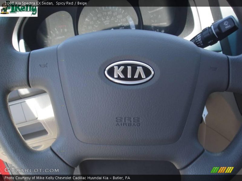 Spicy Red / Beige 2008 Kia Spectra EX Sedan