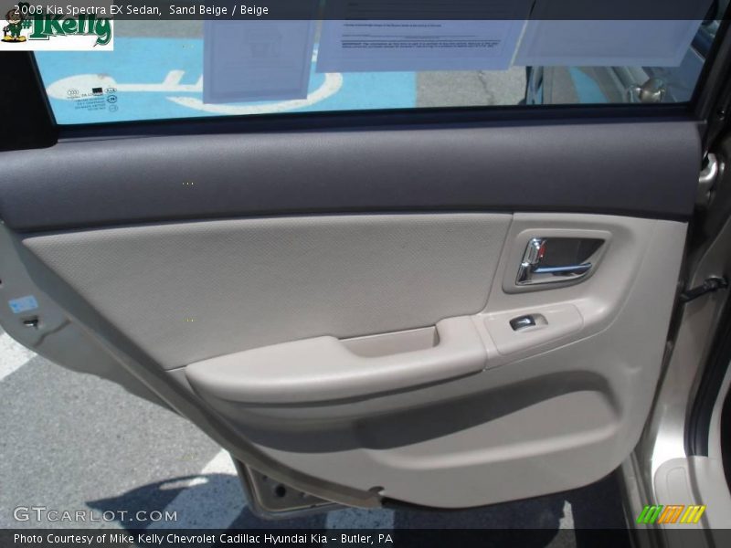 Sand Beige / Beige 2008 Kia Spectra EX Sedan
