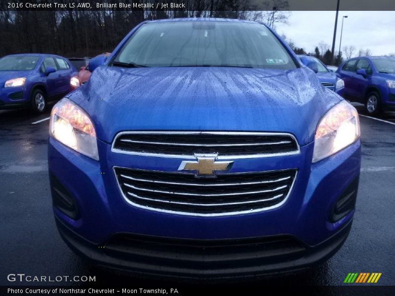 Brilliant Blue Metallic / Jet Black 2016 Chevrolet Trax LS AWD