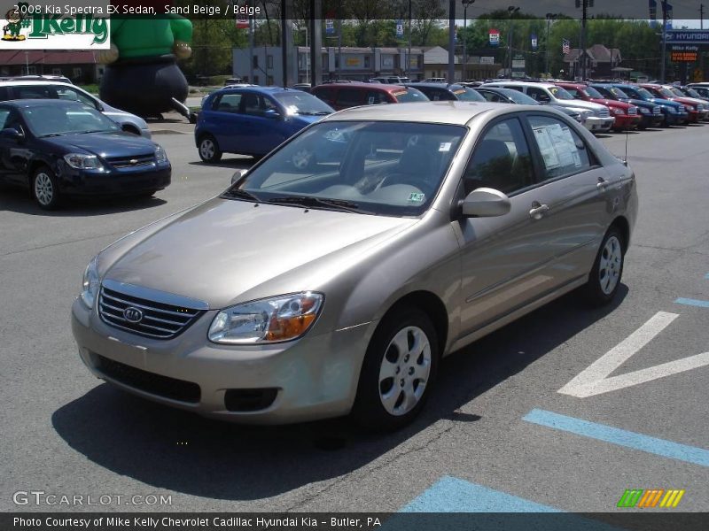 Sand Beige / Beige 2008 Kia Spectra EX Sedan