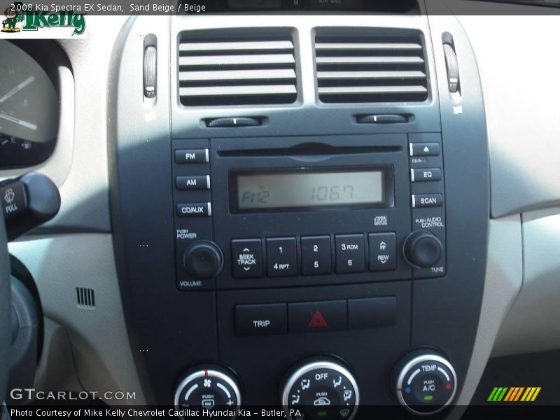 Sand Beige / Beige 2008 Kia Spectra EX Sedan