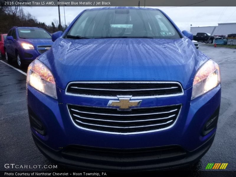 Brilliant Blue Metallic / Jet Black 2016 Chevrolet Trax LS AWD