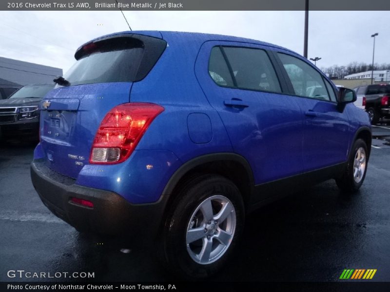 Brilliant Blue Metallic / Jet Black 2016 Chevrolet Trax LS AWD